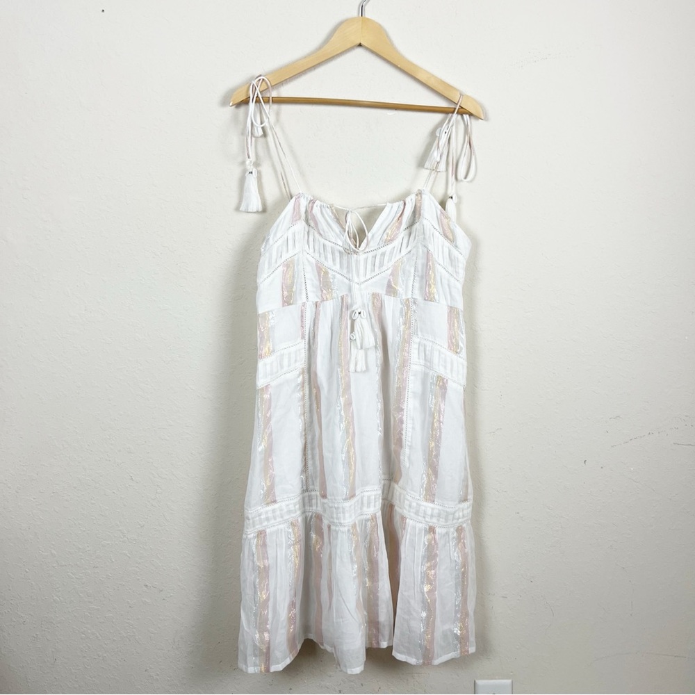 Anthropologie White and Cream Dress